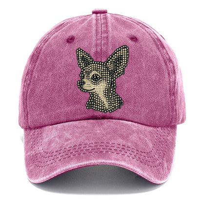 Chihuahua Side Glance Classic Cap – Dusty Rose