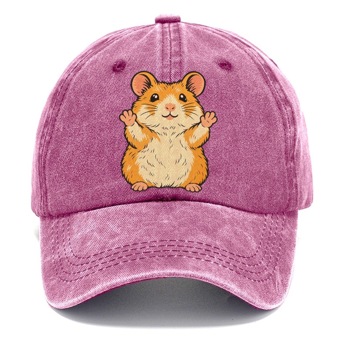 Hamster Paws Up Small Pet Logos Classic Cap – Dusty Rose