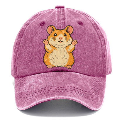 Hamster Paws Up Small Pet Logos Classic Cap – Dusty Rose