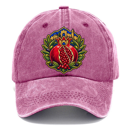 Pomegranate Emblem Jerusalem Classic Cap – Dusty Rose