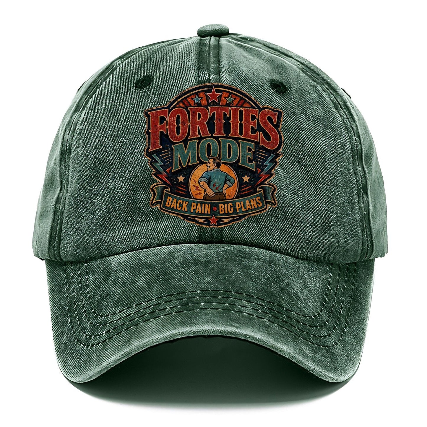 Forties Mode Back Pain Big Plans Classic Cap – Forest Mist