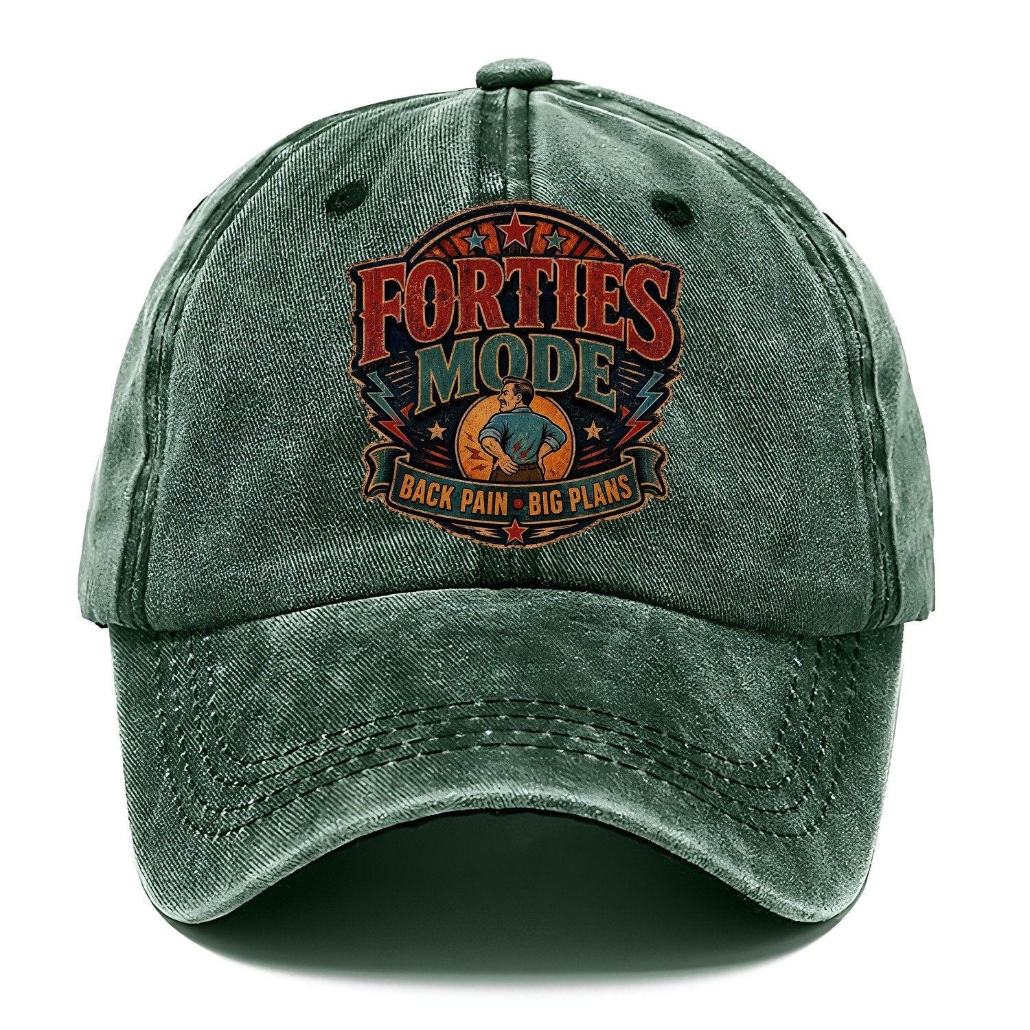 Forties Mode Back Pain Big Plans Classic Cap – Forest Mist