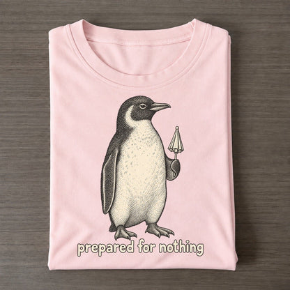 Penguin Prepared For Nothing Unbothered Creatures Classic T-shirt – Pink