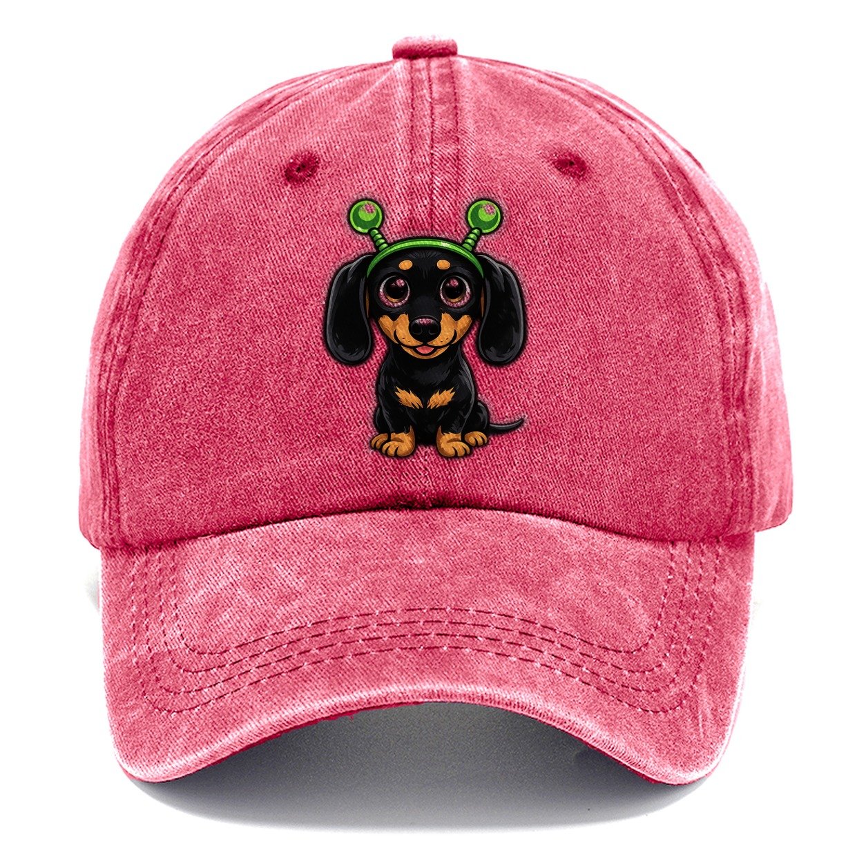 Alien Dachshund Visitor Classic Cap – Pomegranate Blush