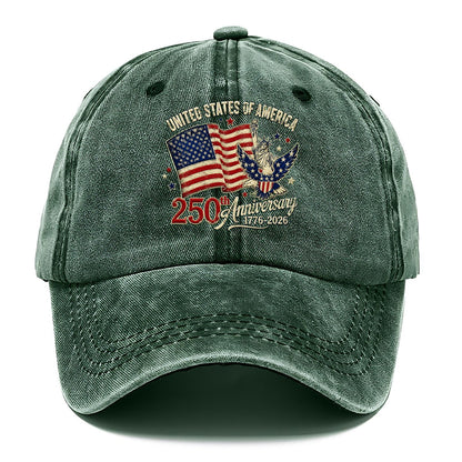 Us 250Th Patch Emblem Classic Cap – Forest Mist