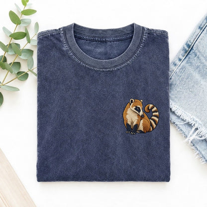 Coati Tail Curl Left Chest Thread Signatures II Left Chest Vintage T-shirt – Blue