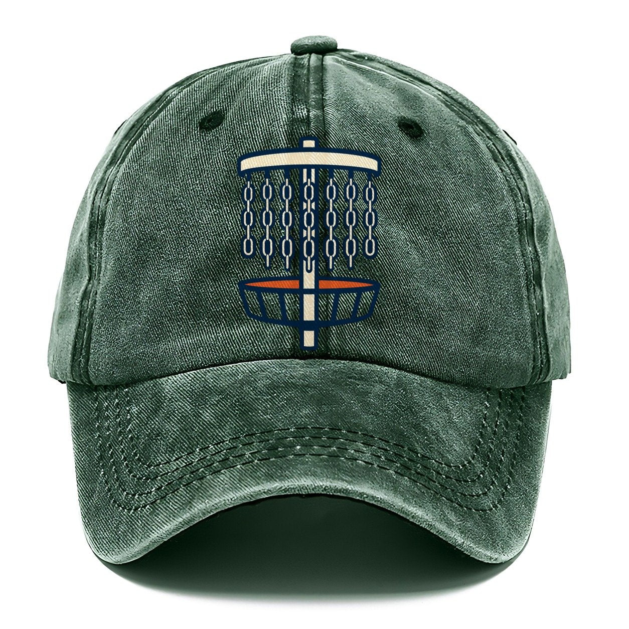 Chain Link Silhouette Disc Golf Classic Cap – Forest Mist
