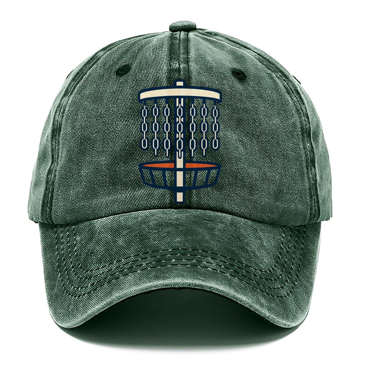 Chain Link Silhouette Disc Golf Classic Cap – Forest Mist