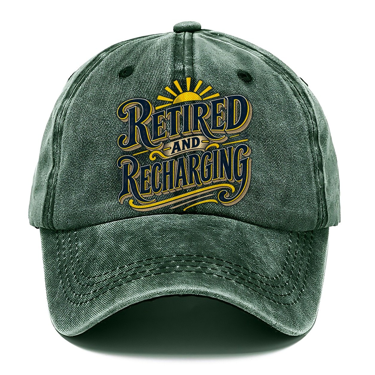 Retired And Recharging Retired Living Classic Cap – Forest Mist