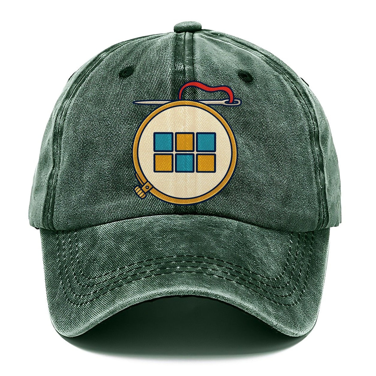 Hoop And Needle And Needlework Classic Cap – Forest Mist
