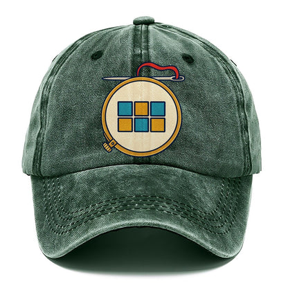 Hoop And Needle And Needlework Classic Cap – Forest Mist