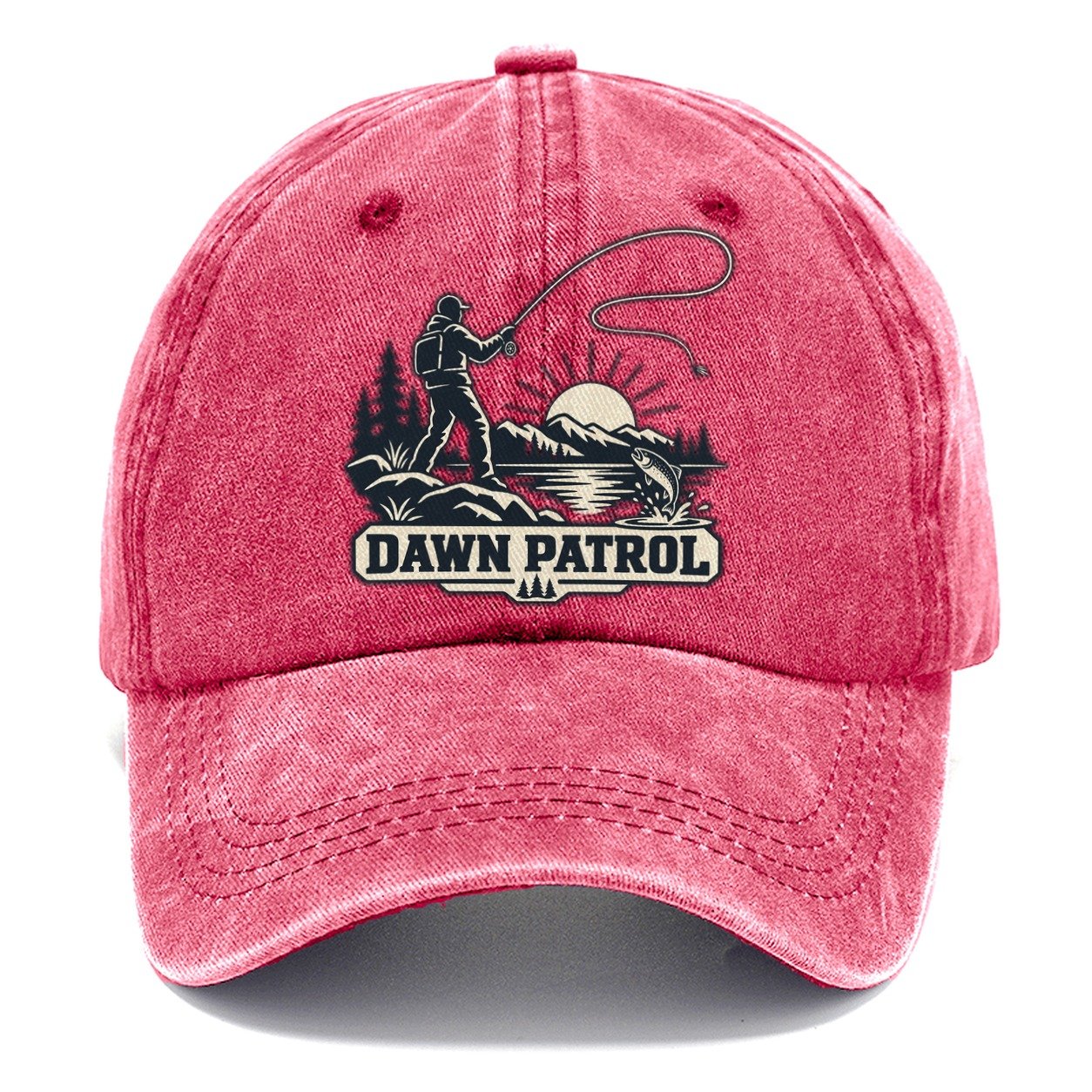 Dawn Patrol Angler Fishing Elegant Classic Cap – Pomegranate Blush