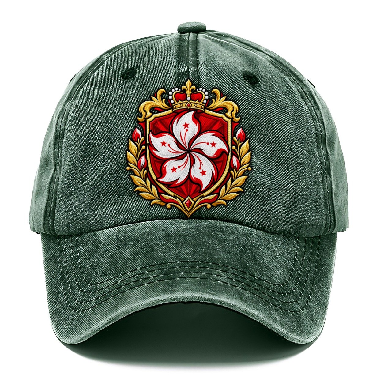 Hong Kong Heraldic Crest Country Logos Classic Cap – Forest Mist