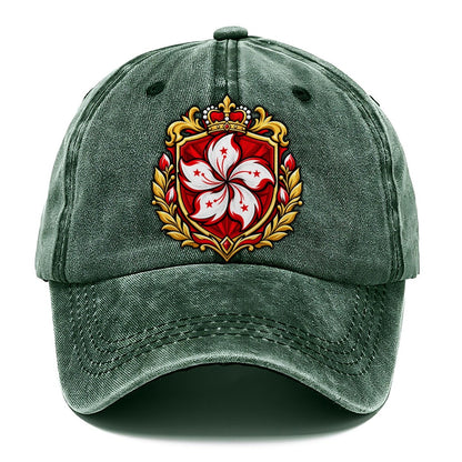 Hong Kong Heraldic Crest Country Logos Classic Cap – Forest Mist