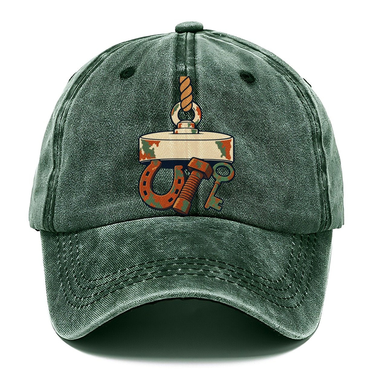 What The Rope Brought Up Treasure Hunting Classic Cap – Forest Mist