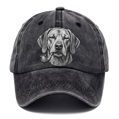 Rhodesian Ridgeback A Classic Tobacco Pipe Smoking Dogs Smoking Dogs Portraits Classic Cap – Graphite