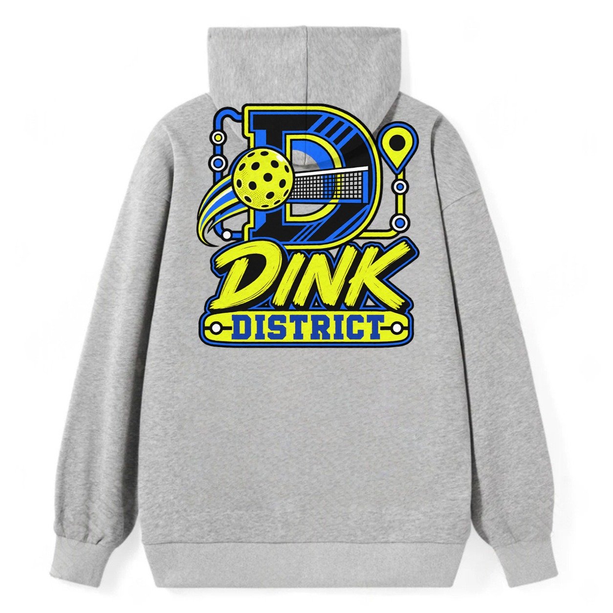 Dink District Pickleball Life Classic Pullover Hoodie – Grey