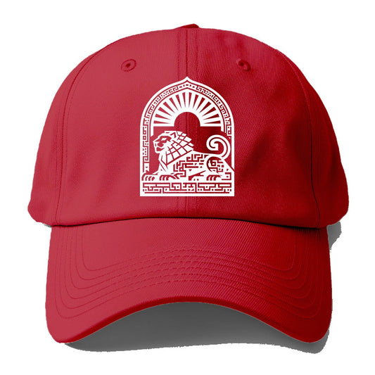 Persian Lion Arch Baseball Cap – Red