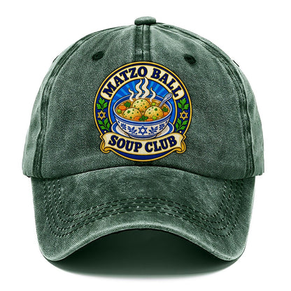 Matzo Ball Soup Club Judaism Heritage Classic Cap – Forest Mist