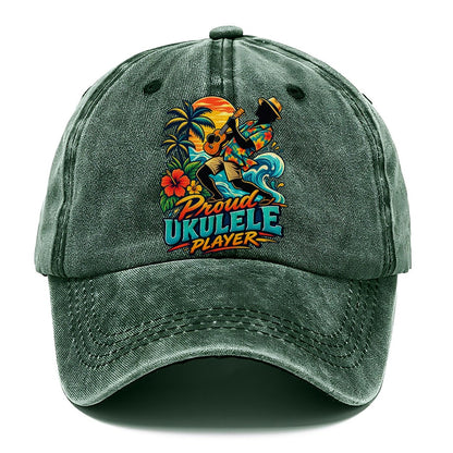 Proud Ukulele Player Music Instruments Classic Cap – Forest Mist