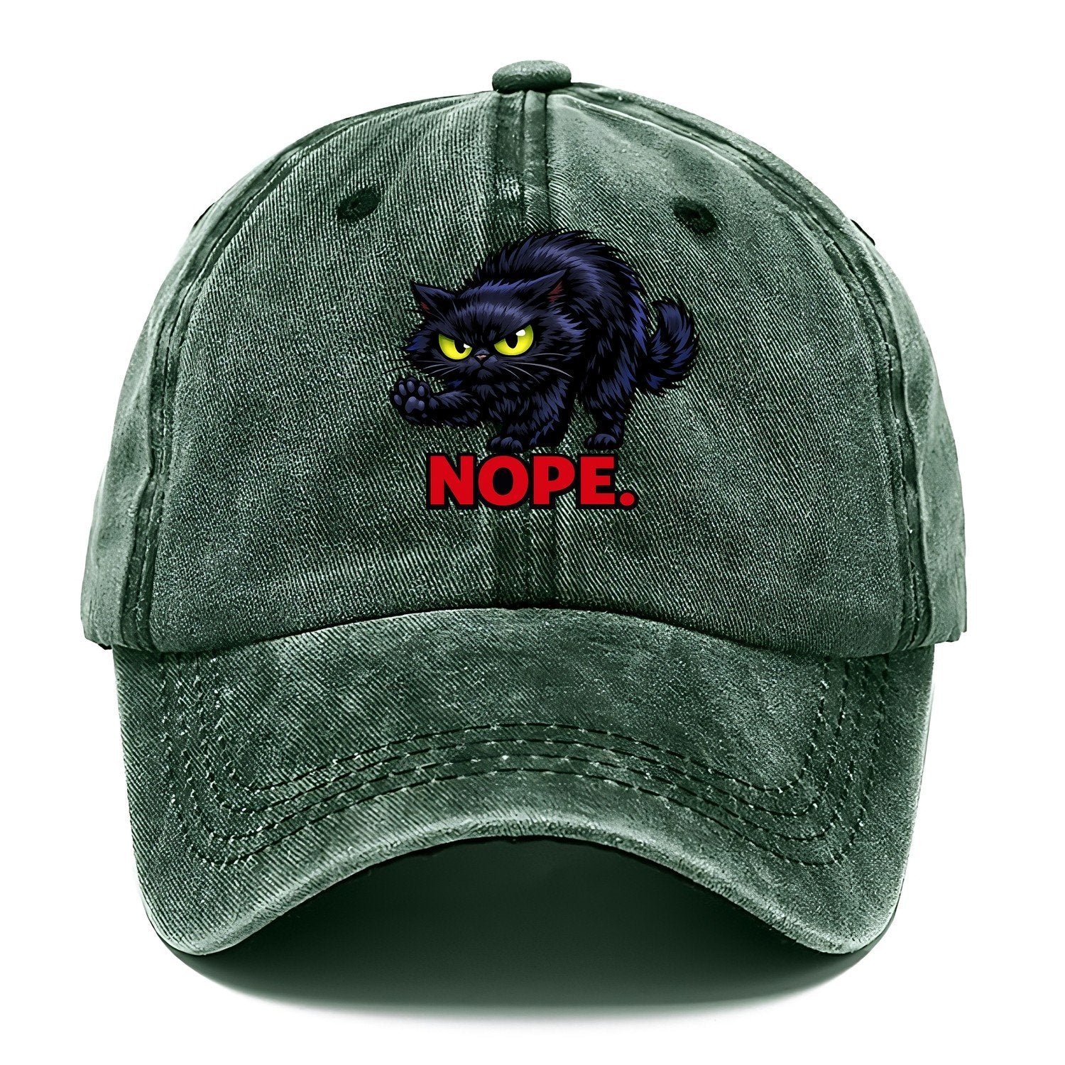 Nope Black Cat Classic Cap – Forest Mist