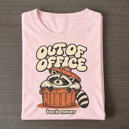 Out Of Office Raccoons Off Duty Classic T-shirt – Pink