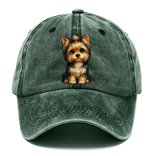 Yorkshire Terrier Sitting Sweetheart Classic Cap – Forest Mist