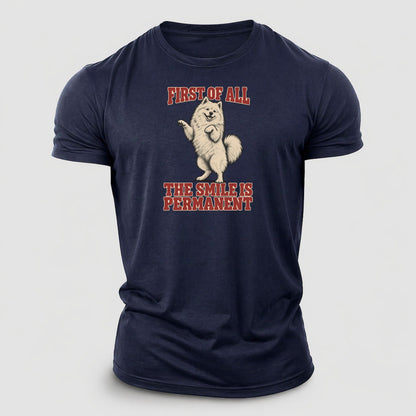 Samoyed Dog Declarations Cotton T-Shirt – Navy