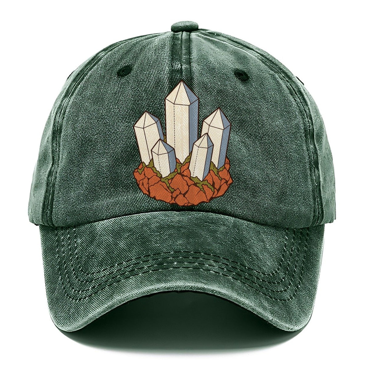 Quartz Cluster Study Rocks And Minerals Classic Cap – Forest Mist