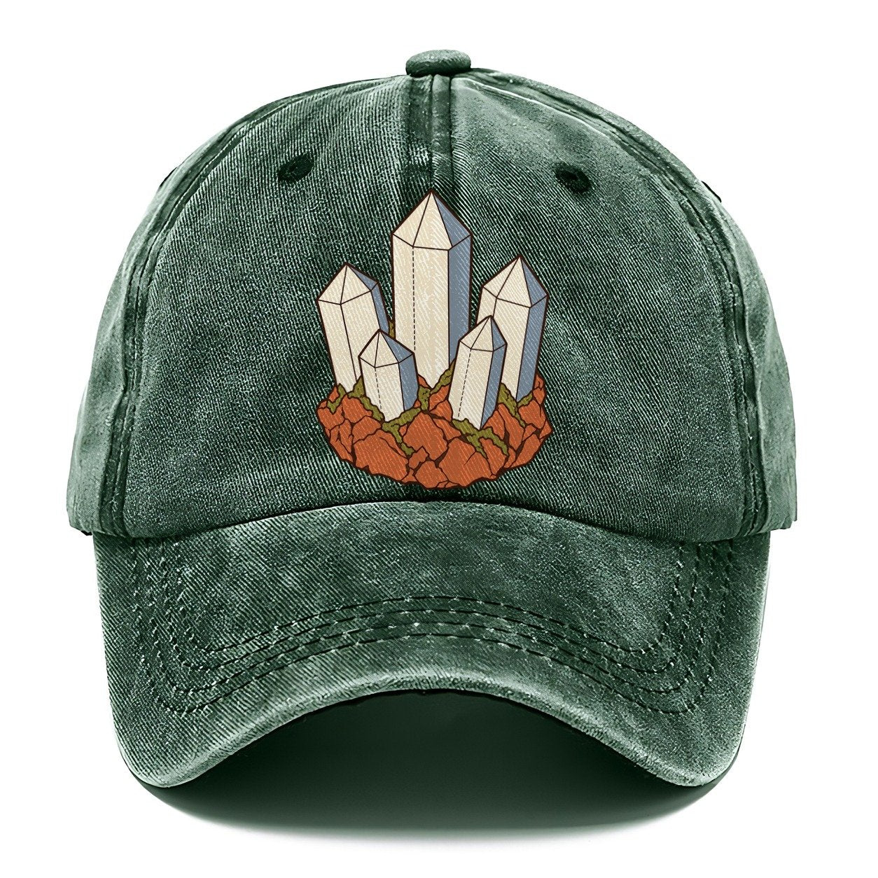 Quartz Cluster Study Rocks And Minerals Classic Cap – Forest Mist