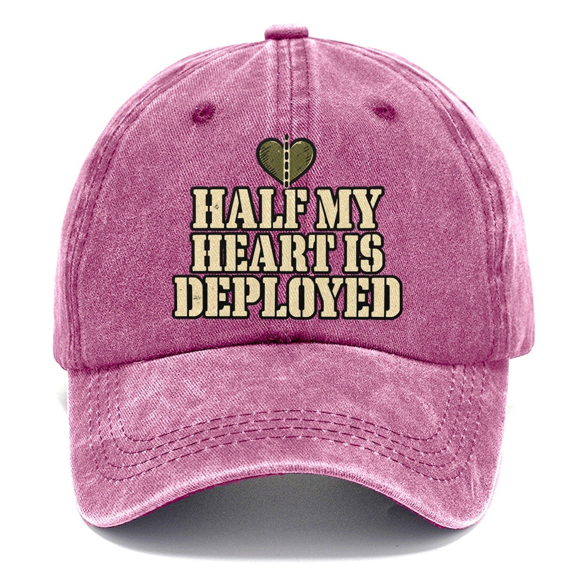 Half My Heart Is Deployed Barracks Wit Classic Cap – Dusty Rose
