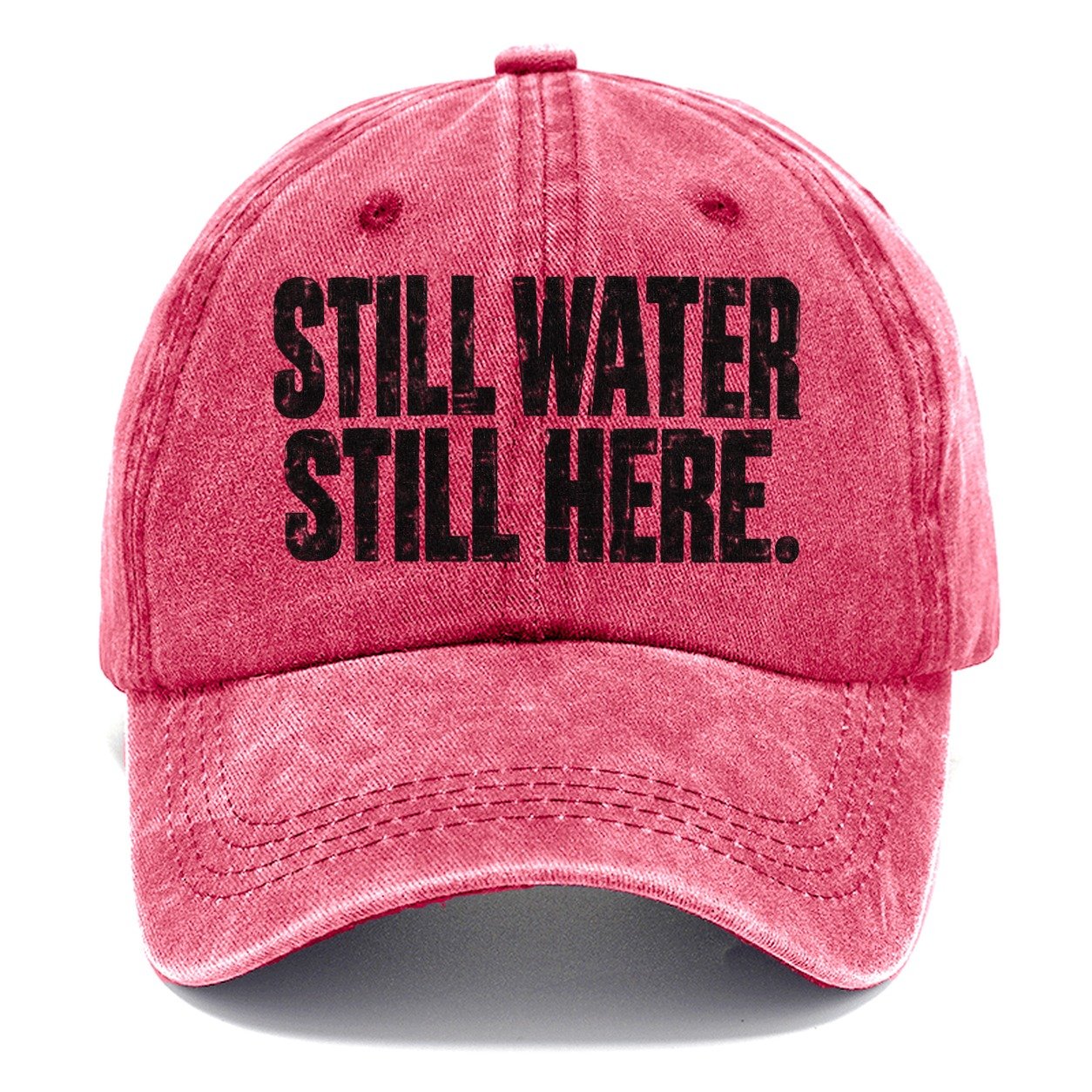 Still Water Still Here Fishing Club Classic Cap – Pomegranate Blush