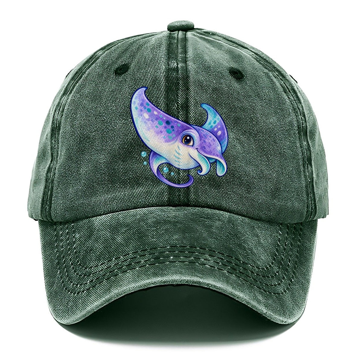 Manta Ray Barrel Turn Sea Sprite Classic Cap – Forest Mist