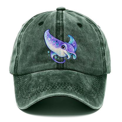 Manta Ray Barrel Turn Sea Sprite Classic Cap – Forest Mist