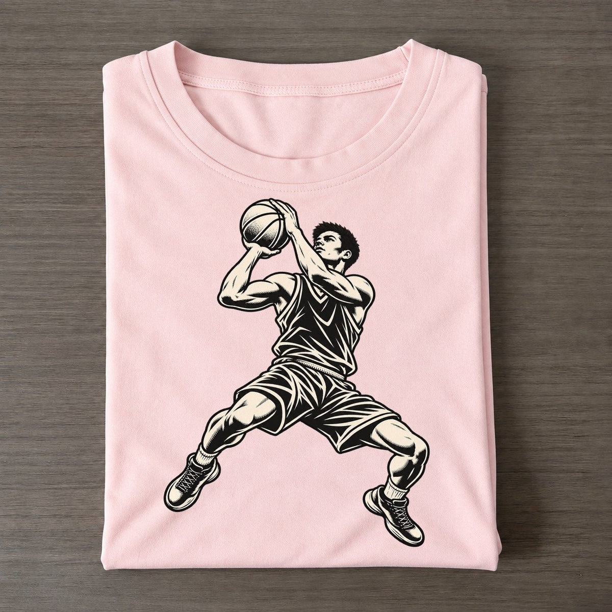 Basketball Pull Up Jumper Global Sports Ink Figures Classic T-shirt – Pink