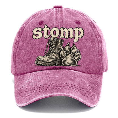 A Battered Lace Up Boot Beside One Large Dog Paw Print Bark For Me Classic Cap – Dusty Rose