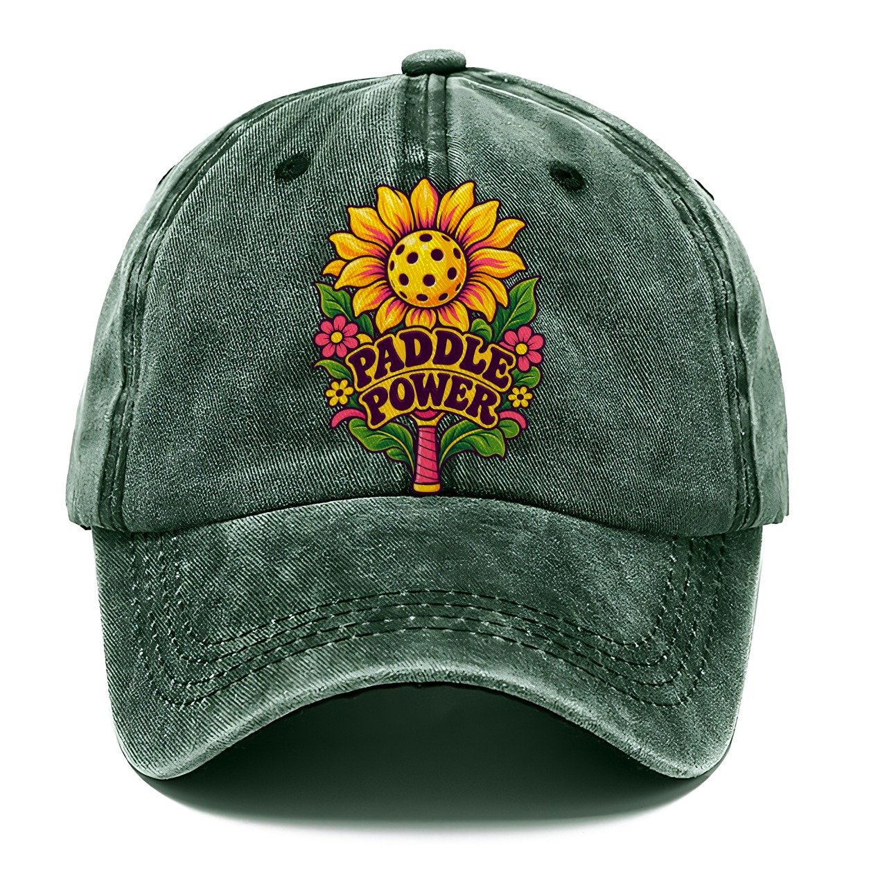 Sunflower Paddle Power Pickleball Life Classic Cap – Forest Mist