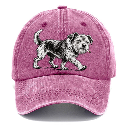 Scruffy Dog with Cigarette Classic Cap – Dusty Rose
