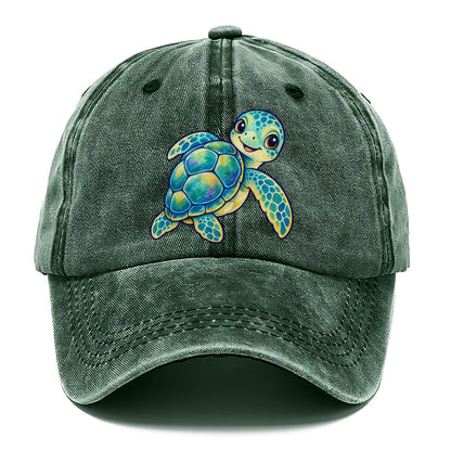 Sea Turtle Shell Turn Sea Sprite Classic Cap – Forest Mist