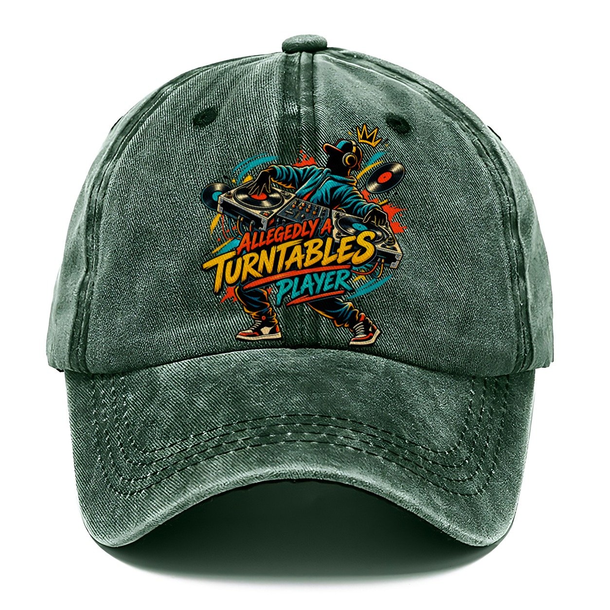 Allegedly A Turntables Player Music Instruments Classic Cap – Forest Mist