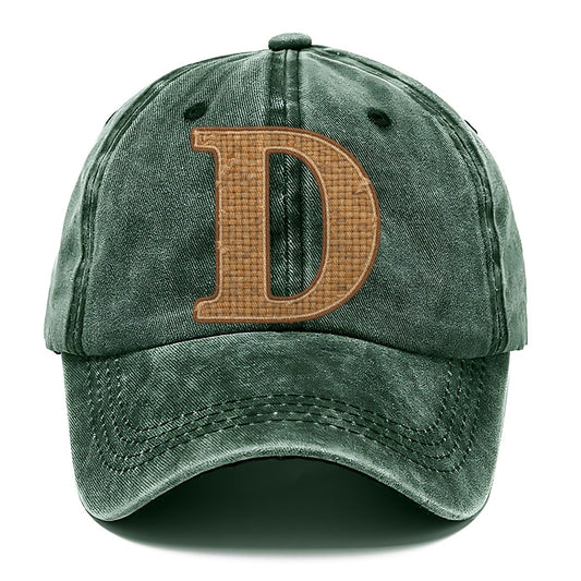 Woven Tweed D Monogram Classic Cap – Forest Mist