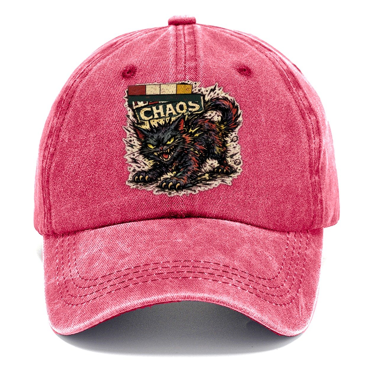 Chaos Black Cat Classic Cap – Pomegranate Blush