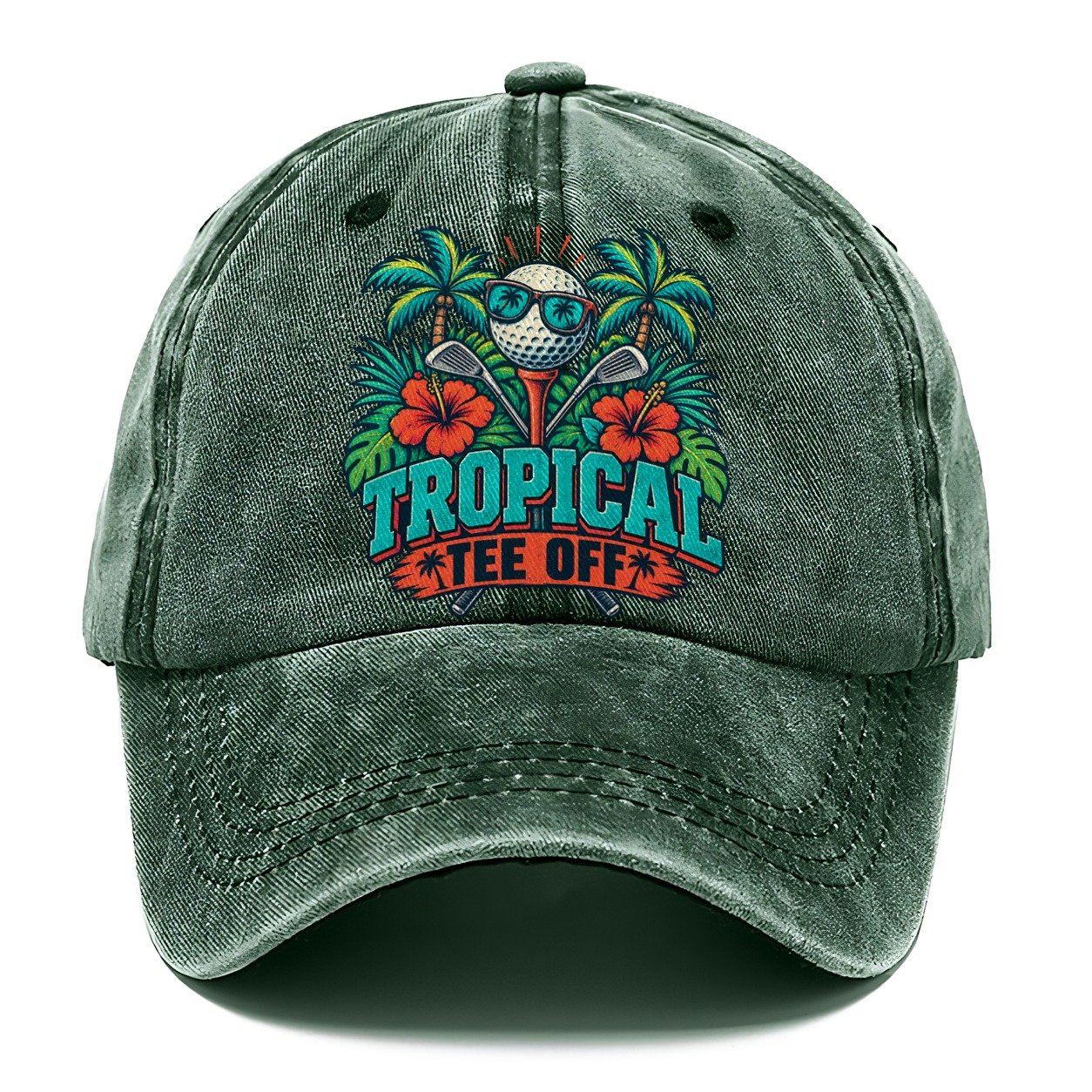 Tropical Tee Off Golf Life Classic Cap – Forest Mist