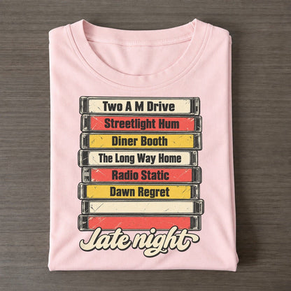 Late Night Rewind Shelf Classic T-shirt – Pink