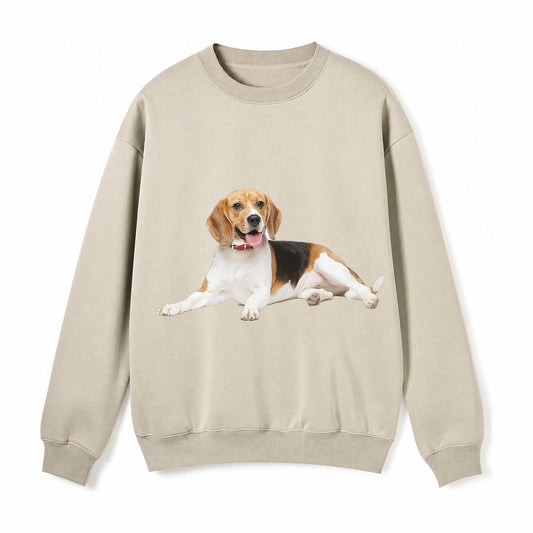 Beagle Fleece Sweatshirt – Light Khaki