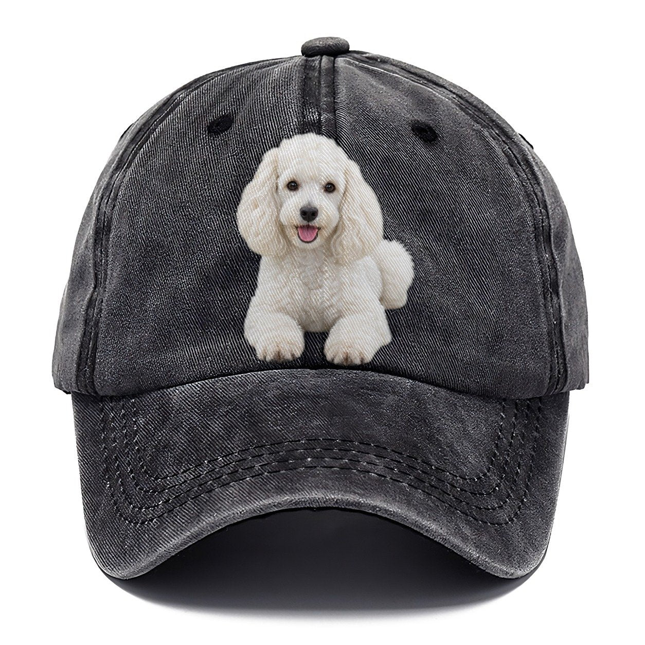 Poodle Lying Down Top Breeds Classic Cap – Graphite