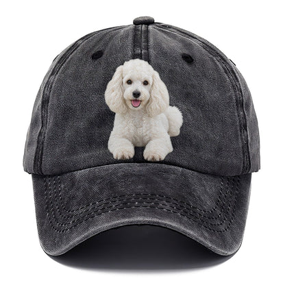 Poodle Lying Down Top Breeds Classic Cap – Graphite
