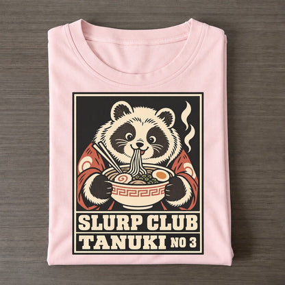 Tanuki Tonkotsu Slurp Club Classic T-shirt – Pink