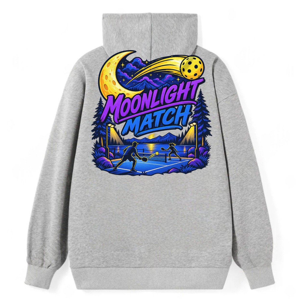 Moonlight Match Pickleball Life Classic Pullover Hoodie – Grey