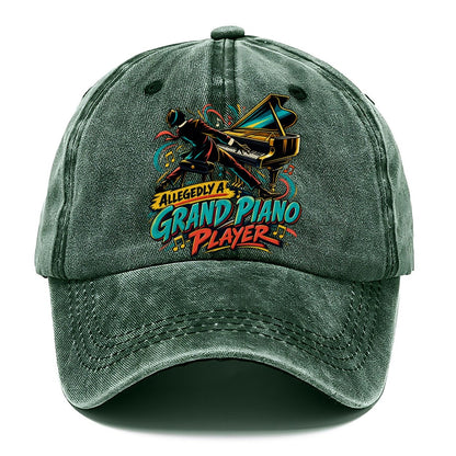 Allegedly A Grand Piano Player Music Instruments Classic Cap – Forest Mist